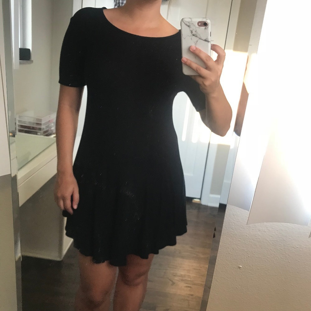 Waffle Knit Tee Dress